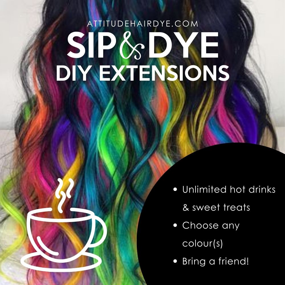 Attitude Hair Dye - Sip & Dye DIY Hairextensions Workshop Ticket - AttitudeHairDye Hangout, Oude Hoogstraat 29 Amsterdam